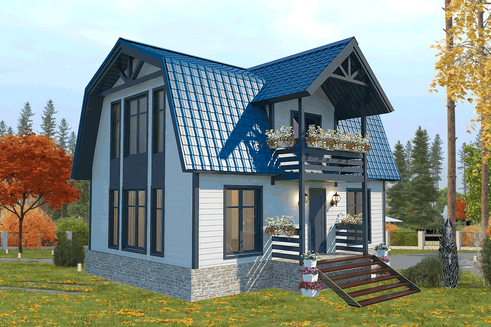 Каркасный дом Солнечный ++ 6 х 9