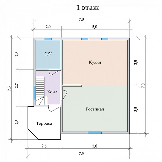Рассвет 7,5 х 7,5