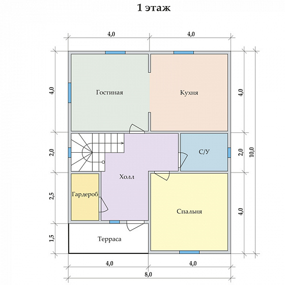 Радужный 8 х 10