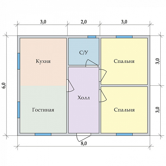 Классический 6 х 8