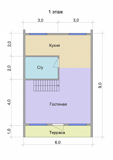 Барн-хаус 6 х 9
