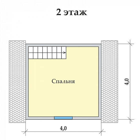 Каркасный дом Солнечный 6 х 4