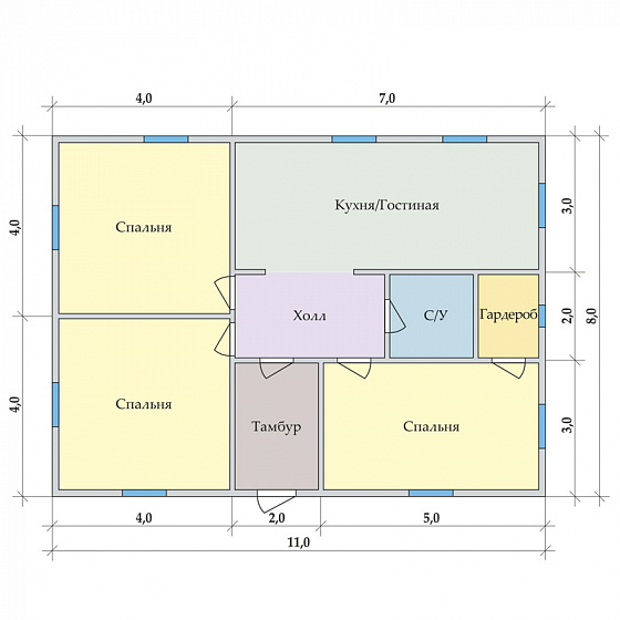 Классический 8 х 11
