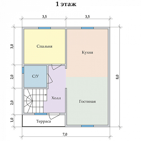 Радужный 7 х 8