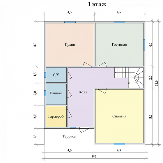 Радужный 9 х 11