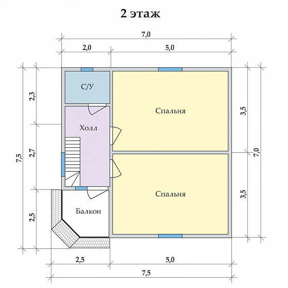 Рассвет 7,5 х 7,5