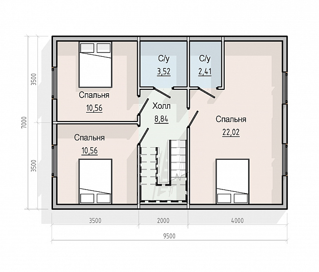 Барн-хаус 7 х 9,5