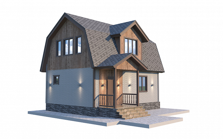 Каркасный дом Солнечный + 6 х 5