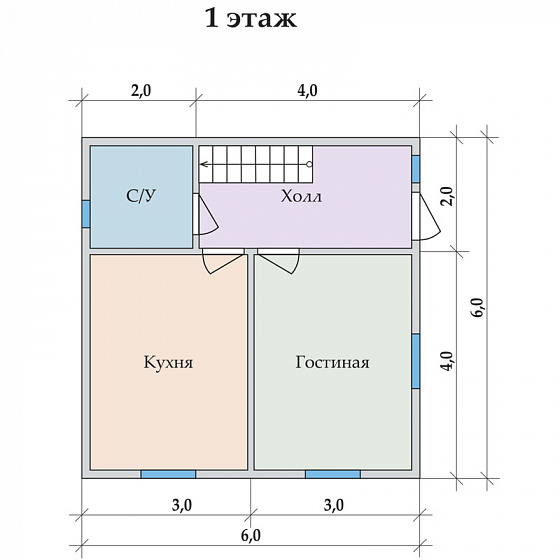 Радужный 6 х 6