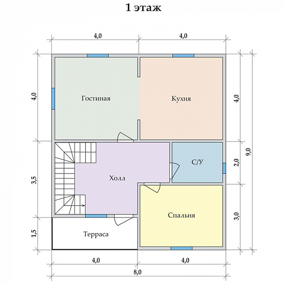 Радужный 8 х 9