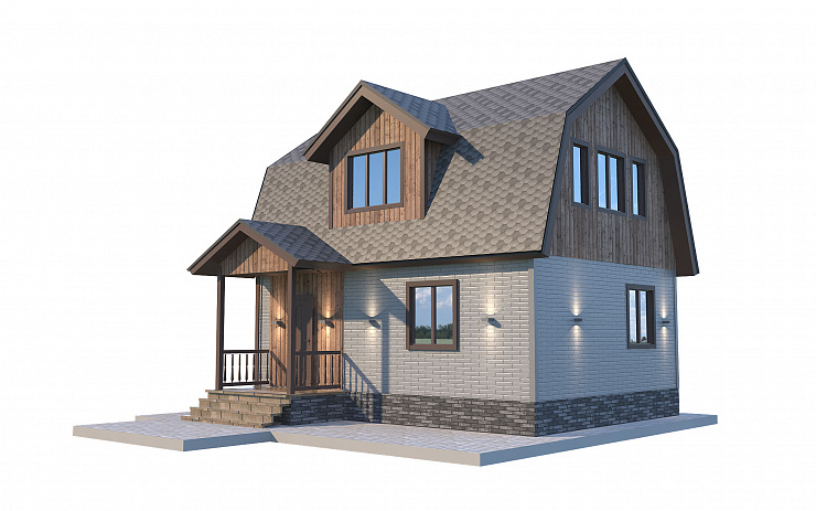 Каркасный дом Солнечный + 6 х 5